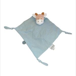 Nattou Giraffe Baby Lovey Security Blanket Green Muslin Knotted Corners